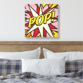 Modernes Fun Comic Buch POP Typografie Leinwanddruck (Insitu (Schlafzimmer))