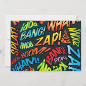 Modernes Fun Comic Hochzeit retten Datum Save The Date (Rückseite)