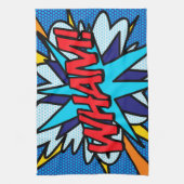 Modernes Fun Comic Pop Kunst Geschirrtuch (Vertikal)