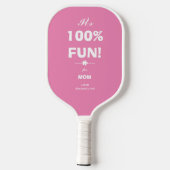 Modernes FUN FITNESS GIFT FÜR MAMA Cooles Skript R Pickleball Schläger (Rückseite)