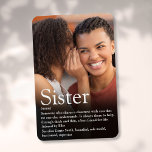 Modernes Fun Foto Cool Beste Schwester je Definiti Magnet<br><div class="desc">Personalisieren Sie für Ihre besondere Schwester (klein oder groß),  um ein einzigartiges Geschenk zu schaffen. Ein perfekter Weg,  ihr zu zeigen,  wie phantastisch sie jeden Tag ist. Entwickelt von Thisisnotme©</div>