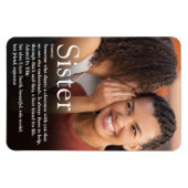 Modernes Fun Foto Cool Beste Schwester je Definiti Magnet (Horizontal)