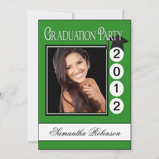 Modernes Fun Graduation Party Custom Foto Einladung (Vorderseite)