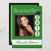 Modernes Fun Graduation Party Custom Foto Einladung (Vorne/Hinten)