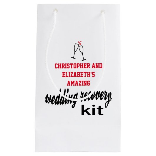 Modernes Fun Guest Hangover Erholung Kit Hochzeit Kleine Geschenktüte (Vorderseite)