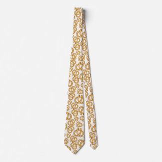 Modernes Fun Hand gezeichnetes Bretzel-Muster Krawatte