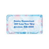 Modernes Fun Indie Vibes Art Design Look Adressaufkleber (Vorne)