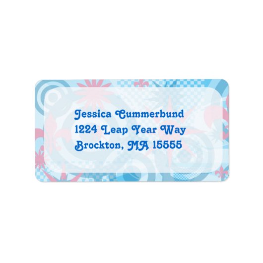 Modernes Fun Indie Vibes Art Design Look Adressaufkleber (Vorne)