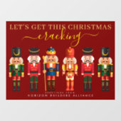 Modernes Fun Red Nutcracker Business Window Decal Fensteraufkleber (Blatt)