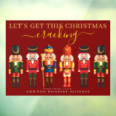 Modernes Fun Red Nutcracker Business Window Decal Fensteraufkleber (Blatt 3)