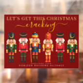 Modernes Fun Red Nutcracker Business Window Decal Fensteraufkleber (Blatt 2)