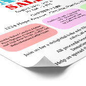 Modernes Fundraiser für Kuchen oder Kuchen Poster (Ecke)