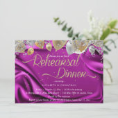 Modernes Funkelnd Lila Minimal Probe Dinner Einladung (Stehend Vorderseite)