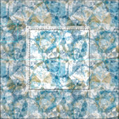 Modernes Funky Cool Retro Polygon Mosaikmuster Stoff (Kachel)