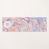 Modernes Funky Marble Pastel Lila Monogram Yogamatte (Vorderseite (Horizontal))