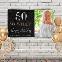Modernes Funny 50 So, was 50. Geburtstag Foto