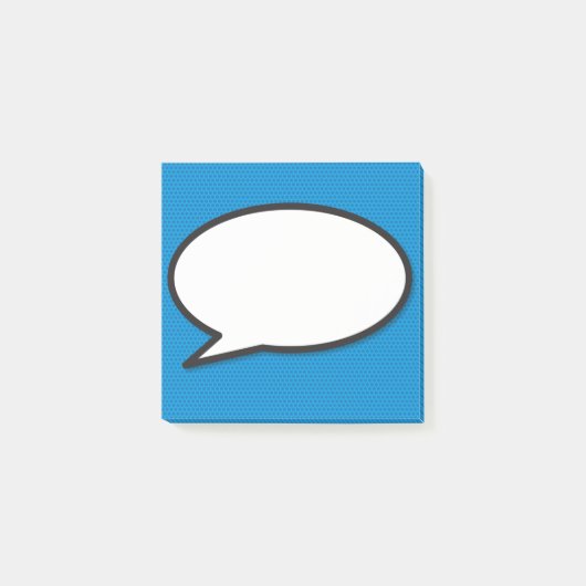 Modernes Funny Comic Book Speech Blase Post-it Klebezettel (Vorderseite)