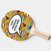 Modernes Funny Comic Personalisierte Sprechblase b Tischtennis Schläger (Seitenansicht)