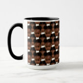 Modernes Funny Face Weihnachtsgeschenk minimale Ta Tasse (Links)