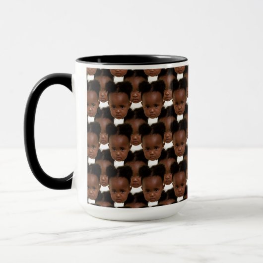 Modernes Funny Face Weihnachtsgeschenk minimale Ta Tasse (Links)