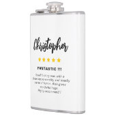 Modernes Funny Husband-Geschenk Flachmann (Links)