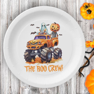 Modernes Funny Pumpkin Monster Truck Niedliches Ha Pappteller
