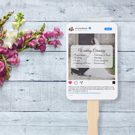 Modernes Funny Social Media Hochzeitsprogramm Fächer