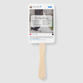 Modernes Funny Social Media Hochzeitsprogramm Fächer (Vorderseite)