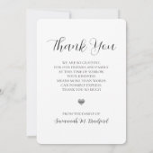 Modernes für immer in unserem Herz-Wings-Foto Dankeskarte (Rückseite)