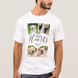 Modernes für immer in unserem Herzen Haustierfoto- T-Shirt