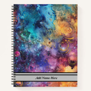 Modernes Galaxy Spiral Notebook Notizblock