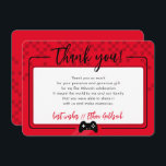 MODERNES GAMING DANKS Bar Mitzvah rot schwarz Dankeskarte<br><div class="desc">von kat massard >>> www.simplysweetPAPERIE.com << Ein einfaches Design für Ihre DANK YOU FLAT CARDS - um Ihre wichtigsten Einladungen zu erfüllen. Liebe des Designs, aber möchte einige Änderungen sehen - ein anderes Farbschema, Produkt, ein Foto hinzufügen oder angepasst für einen anderen Anlass - keine Sorgen einfach kontaktieren Sie mich,...</div>