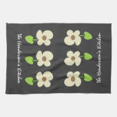 Modernes Gänseblümchen-personalisiertes Geschirrtuch (Horizontal)