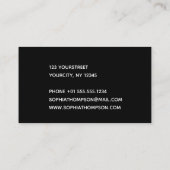 Modernes ganz eigenhändig geschriebes hallo-Skript Visitenkarte (Rückseite)