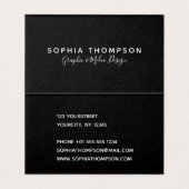 Modernes ganz eigenhändig geschriebes hallo-Skript Visitenkarten (Innenseite Aufgefaltet)