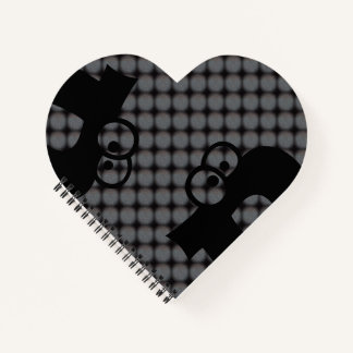 MODERNES, GARTENSCHWARZES NIEDLICHES NOTEBOOK NOTIZBLOCK