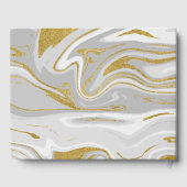 Modernes Gästebuch aus Marmor und Gold (Rückseite)