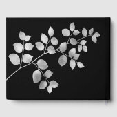 Modernes Gästebuch aus Silver Floral (Rückseite)