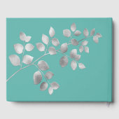 Modernes Gästebuch aus Silver Floral (Rückseite)