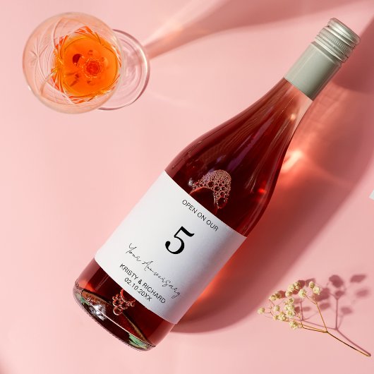 Modernes Gästebuch Brautparty Verlobung Weinetikett