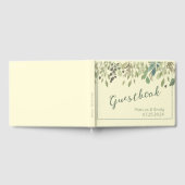 Modernes Gästebuch für Creme und Eukalyptus Weddin (Voll)