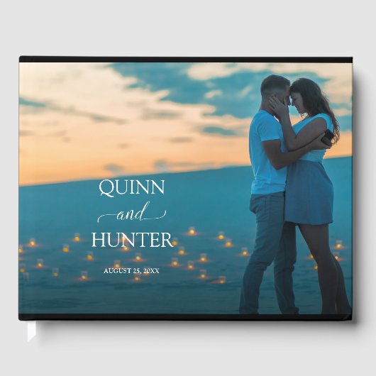 Modernes Gästebuch für Hochzeiten und Foto (Vorderseite)