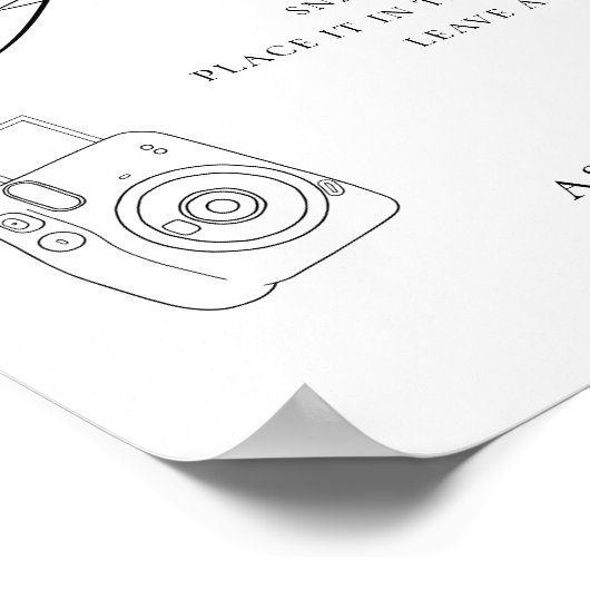 Modernes Gästebuchposter für Hochzeiten Foto Poster (Ecke)