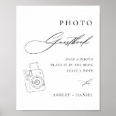 Modernes Gästebuchposter für Hochzeiten Foto Poster (Vorne)