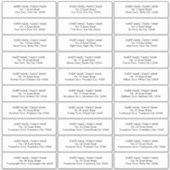 Modernes Gästebuchtel Aufkleber (Vorderseite)