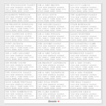 Modernes Gästenname und Adressetikett