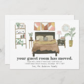 Modernes Gästezimmer Moved Boho Chic Schlafzimmer Ankündigung (Vorne/Hinten)