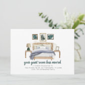 Modernes Gästezimmer Wir haben Boho Moving Ankündigung (Stehend Vorderseite)