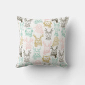 Modernes geätztes Art-Waldtier-Weihnachten Kissen (Rückseite)