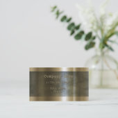 Modernes geätztes metallisches Gold Visitenkarte (Stehend Vorderseite)